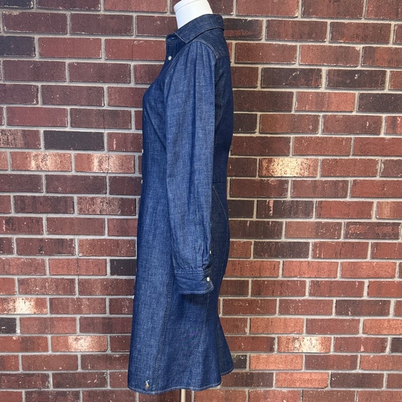 Polo Ralph Lauren Denim Button-Up Shirtdress Size 4 - Picture 8 of 9